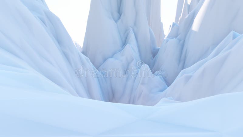 Iceberg concept abstract white background 3d render stock illustration
