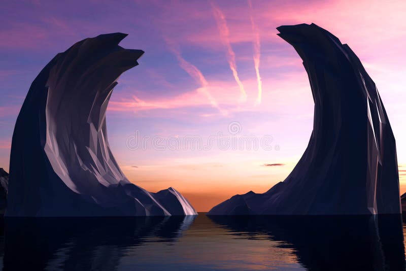 Iceberg congelado das asas ilustração do vetor Iceberg congelado das asas ilustração do vetor