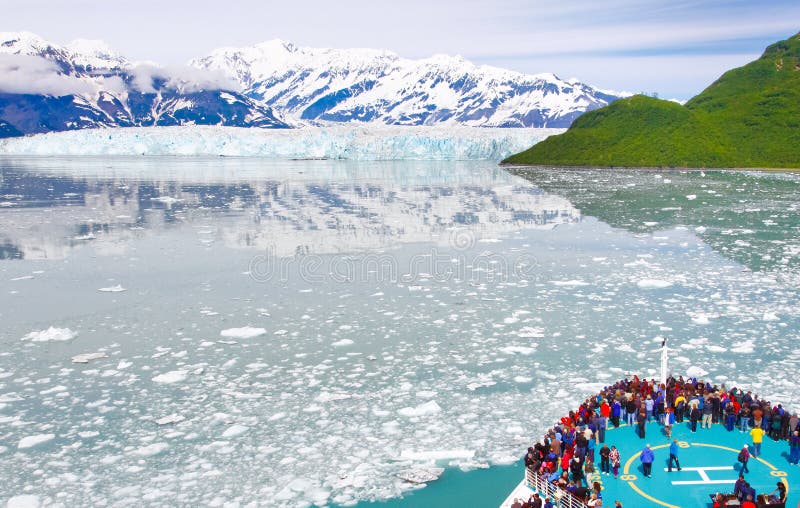 Iceberg e ghiacciai della nave da crociera dell'Alaska