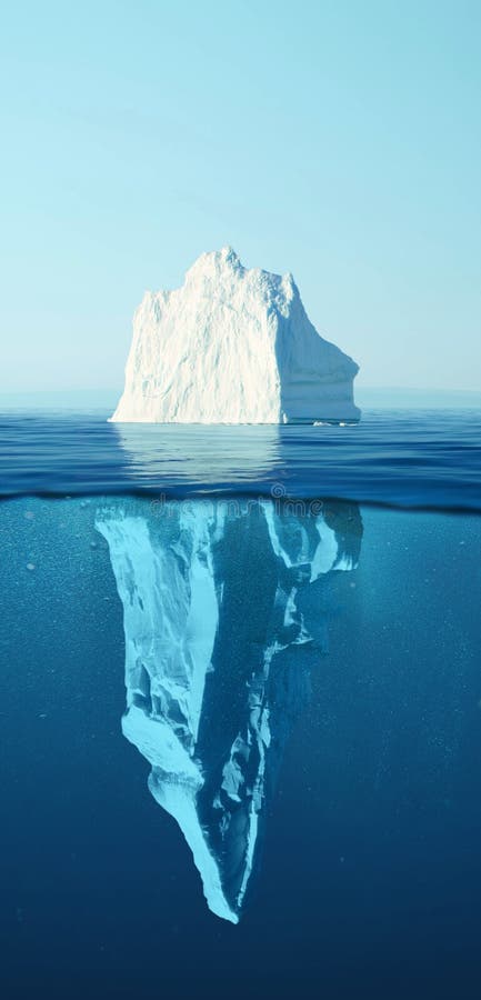 Iceberg - Hidden Danger and Global Warming Concept Stock Photo - Image ...