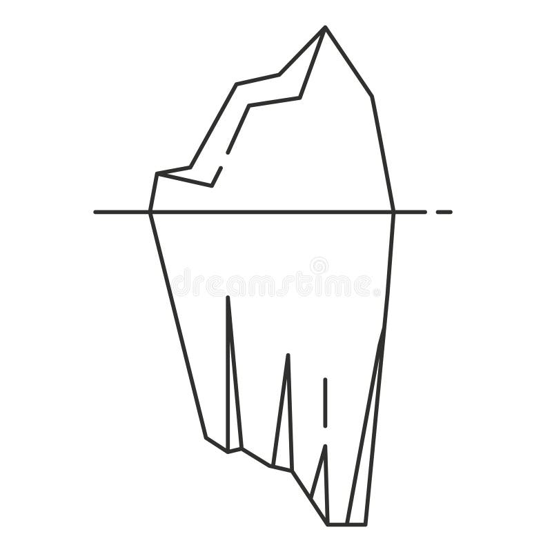 Iceberg Outline Stock Illustrations – 965 Iceberg Outline Stock ...