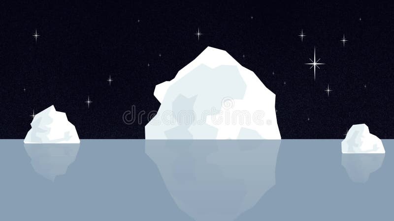 Iceberg que derrite en la causa de la Antártida del calentamiento del planeta libre illustration