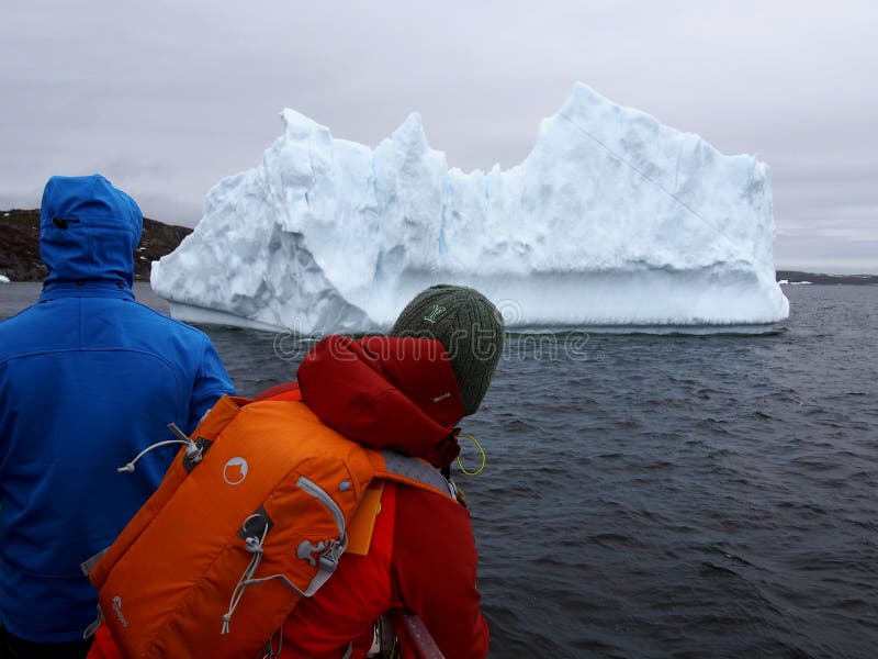 Passengers on tour boat get a closeup look at a giant iceberg near St. Anthony, Newfoundland during that town`s annual iceberg festival in June. Passengers on tour boat get a closeup look at a giant iceberg near St. Anthony, Newfoundland during that town`s annual iceberg festival in June.