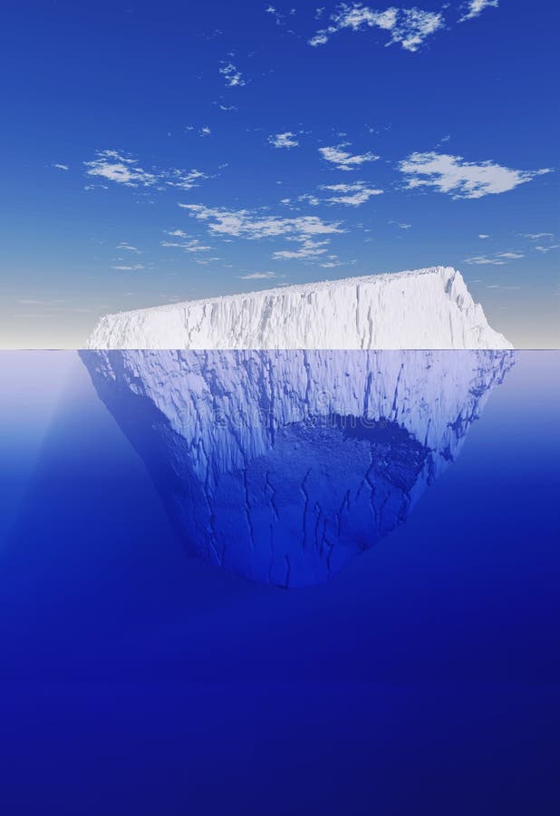 Iceberg underwater stock illustration. Illustration of avoiding - 26113342