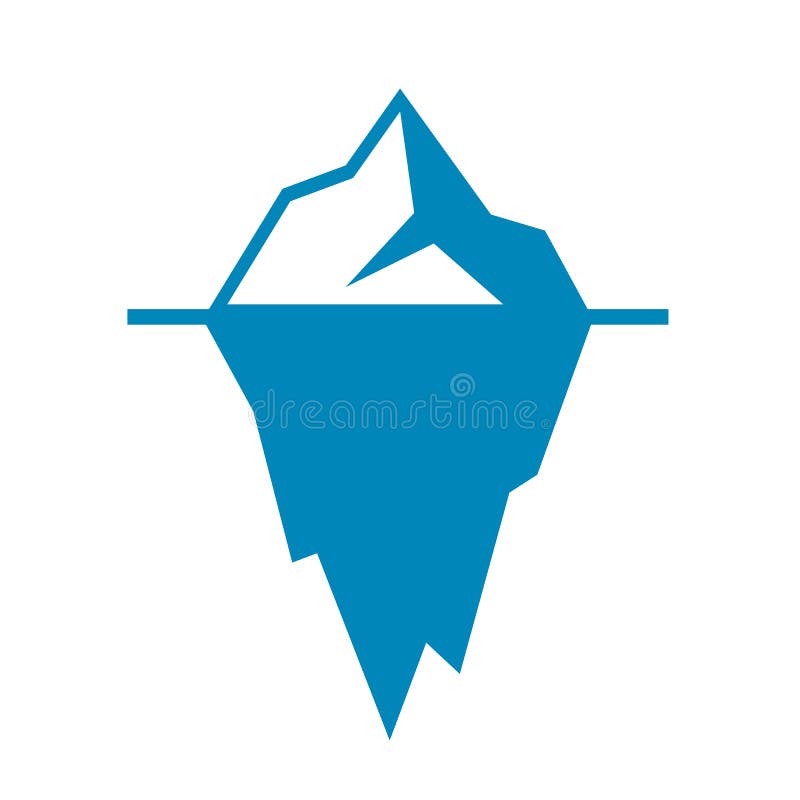 Iceberg vector icon stock vector. Illustration of hidden - 83921701