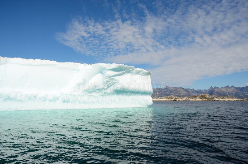 Icebergs Floating in the Atlantic Ocean, Greenland Stock Image Image