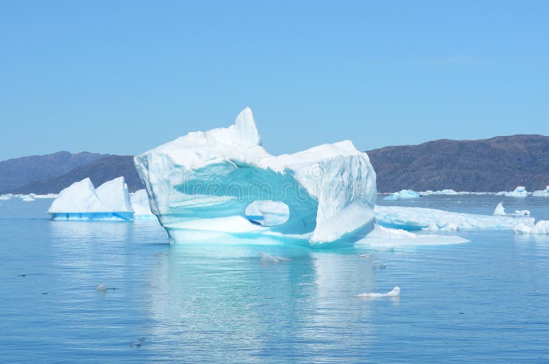 Icebergs Floating in the Atlantic Ocean, Greenland Stock Image - Image of iceland, qassiarsuk