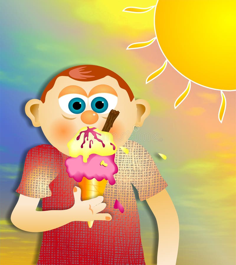 Icecream Boy stock illustration Icecream Boy stock illustration