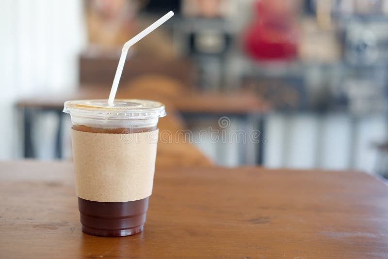 Iced Coffee In Takeaway Cup Stock Photo, Picture and Royalty Free