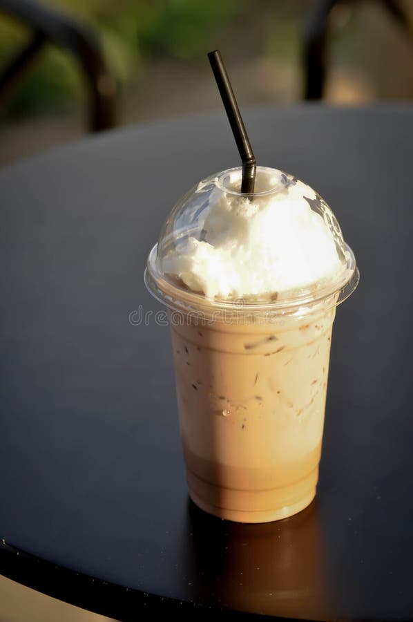 Iced Coffee ,iced Cappuccino Stock Image Image of drink, straw 209416581