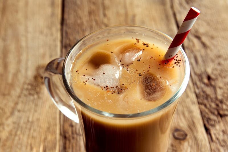 Iced coffee with cinnamon stock photo. Image of glass 61009186