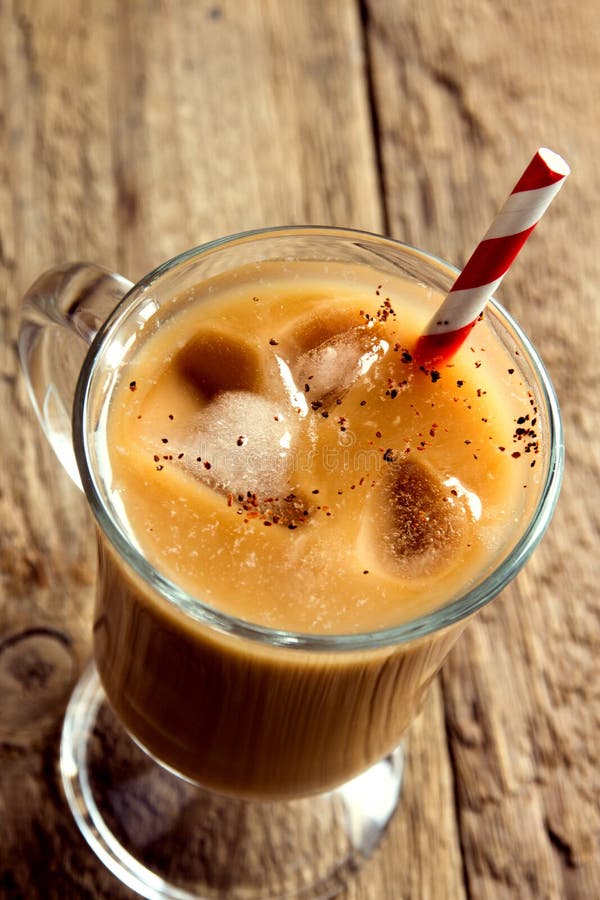 Iced coffee with cinnamon stock image. Image of dessert 61013069