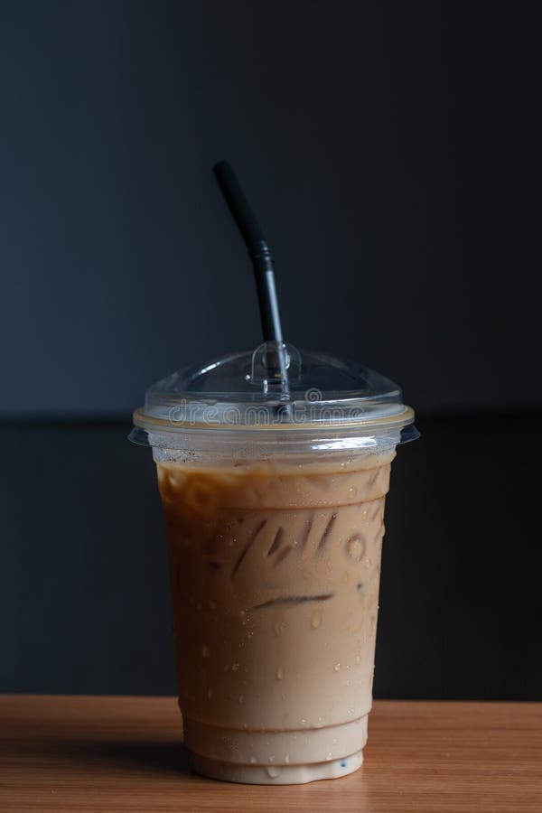 Iced Coffee in Clear Plastic Cup Stock Photo Image of espresso