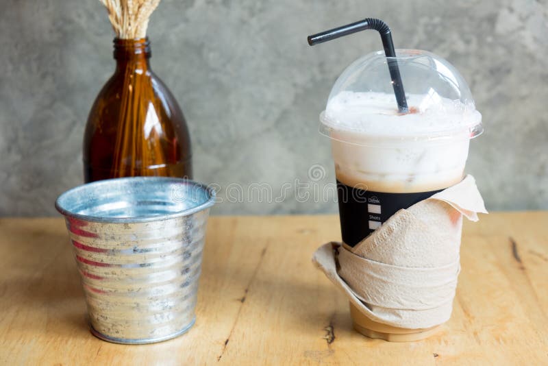 Iced Coffee Latte Iced Coffee Milk Woman Holding Glass Cup Stock Photo by  ©Volurol 201882220