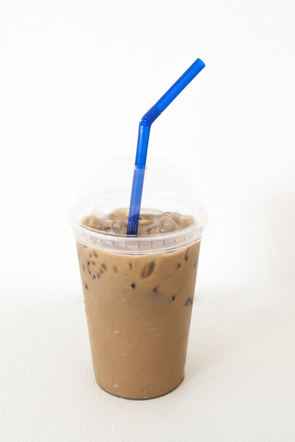 Iced Coffee Latte In Takeaway Cup Stock Image - Image of disposable