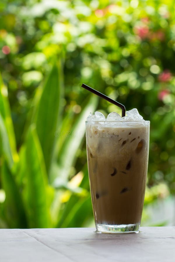 Iced coffee with milk stock image. Image of frappuccino 32716835