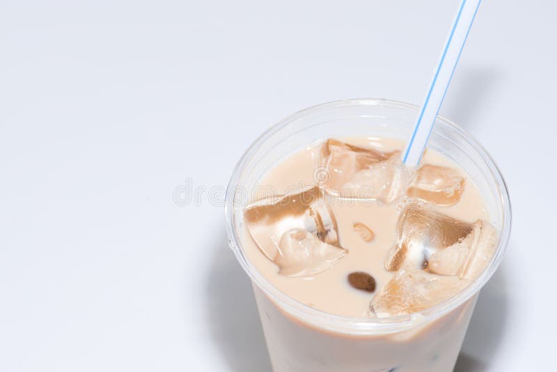 Iced coffee in glass cup stock image. Image of delicious 120719057