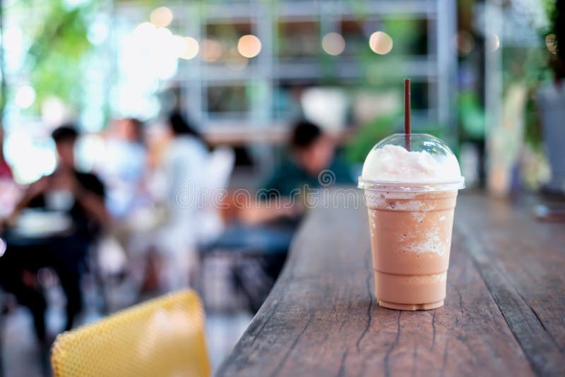 Iced Coffee In Takeaway Cup Stock Photo, Picture and Royalty Free