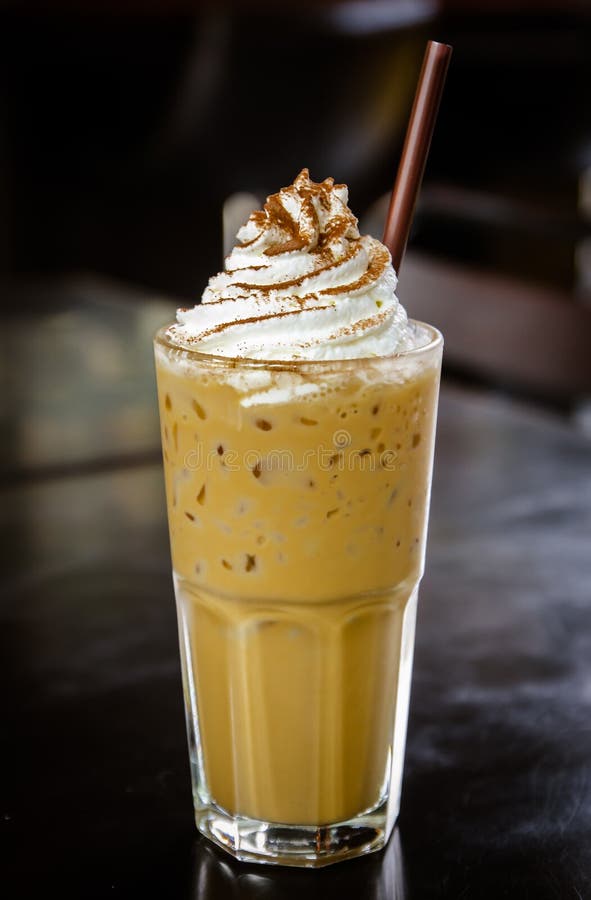 Iced Coffee with Whipped Cream Stock Image Image of gourmet, beverage