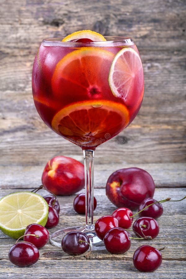 Two red wine cocktails stock photo. Image of cold, nightlife 271692