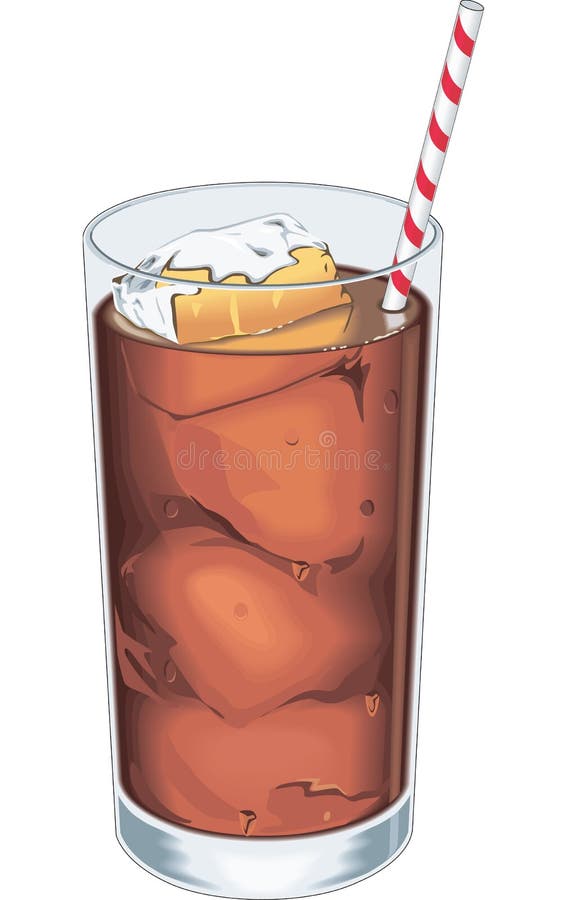 A vector illustration of an iced drink. A vector illustration of an iced drink