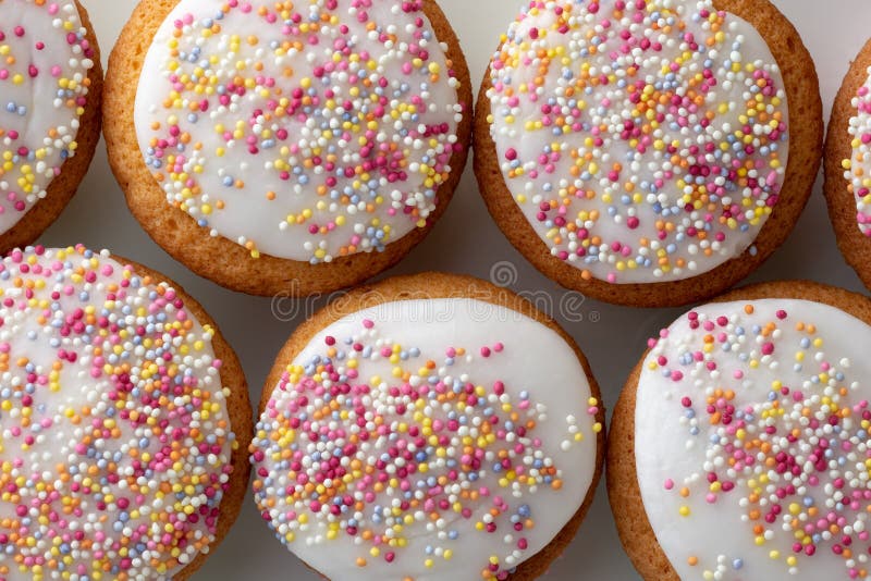 Iced Fairy Cakes close up