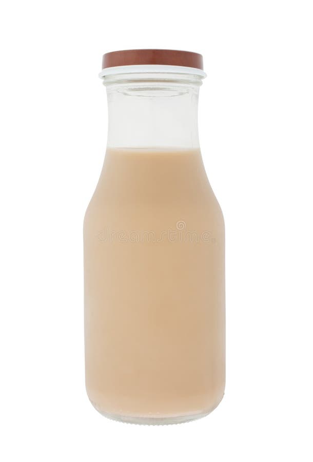 Iced flaskkaffe royaltyfria bilder