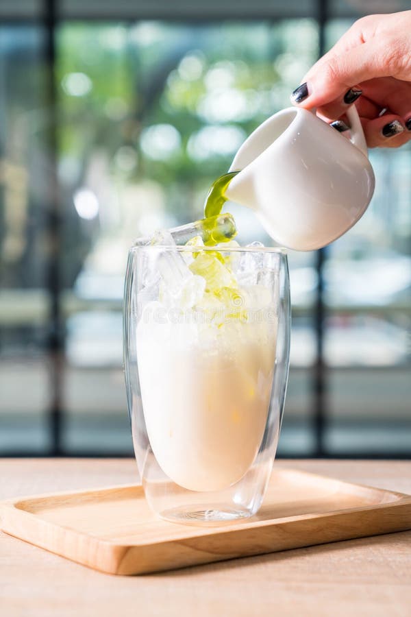 Iced green tea stock photo. Image of summer, appetizing 113696254