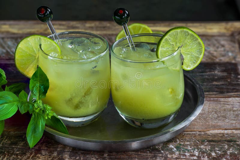 Iced green tea cocktail stock photo. Image of cold, beverage 74122996