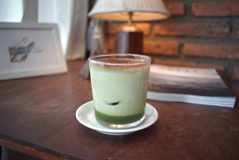Thai Tea Milk and Green Tea Milk in a Cup Stock Photo Image of tasty