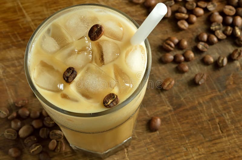 Iced kaffe fotografering för bildbyråer