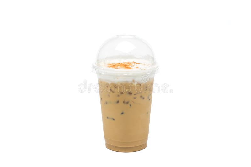 Iced Latte or Iced Coffee in Takeaway Cup Stock Image - Image of