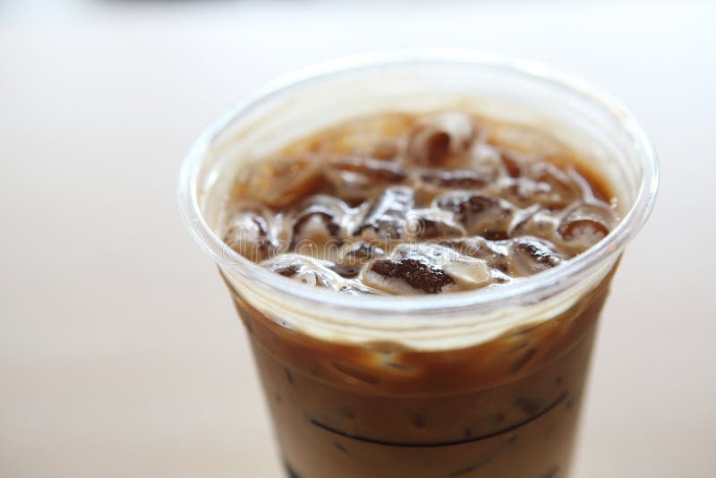 Iced lattekaffe royaltyfria foton