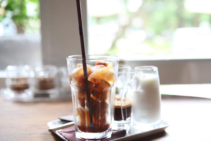 Iced lattekaffe royaltyfri foto