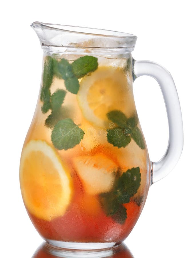A Pitcher of Iced Tea with Lemons – License Images – 647456
