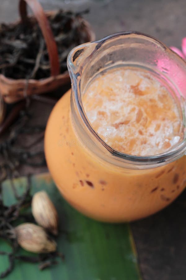 Iced Milk Tea is Delicious with Milk. Stock Image Image of beverage