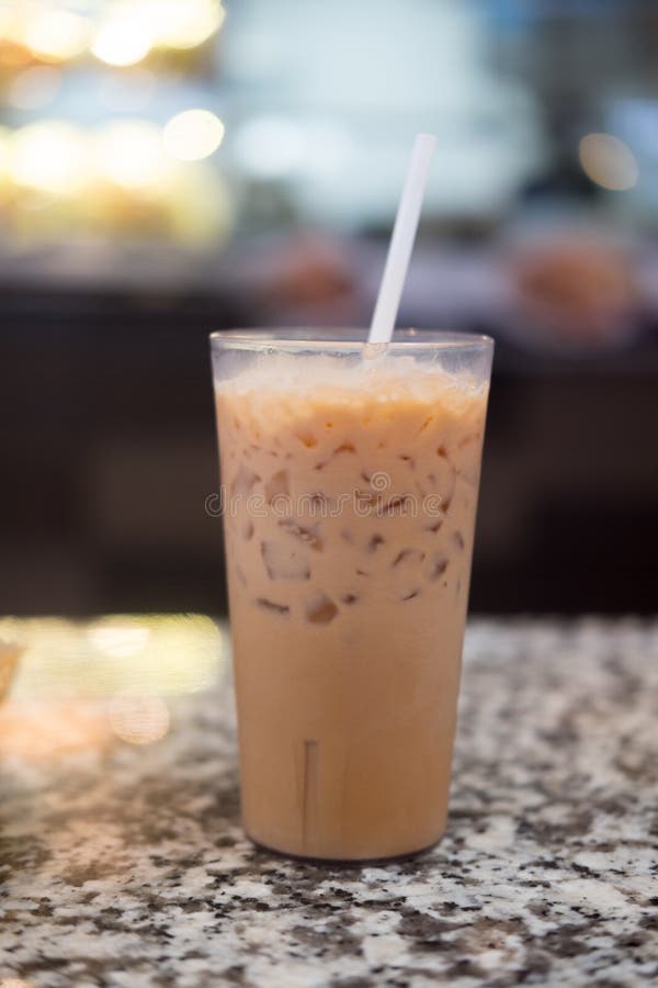 Iced milk tea stock photo. Image of sweet, milky, glass 52045476