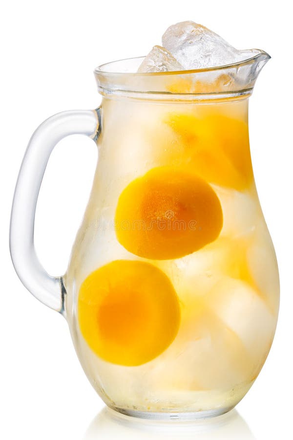 Iced Peach Lemonade Jug, Paths Stock Photo Image of peach, drink