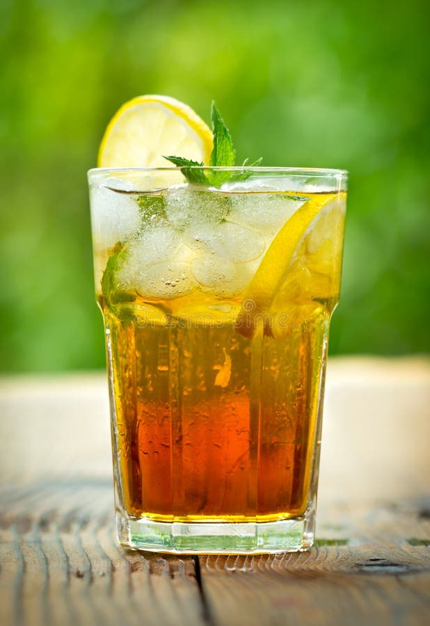 Iced tea stock photo. Image of mint, water, isolated 21821230