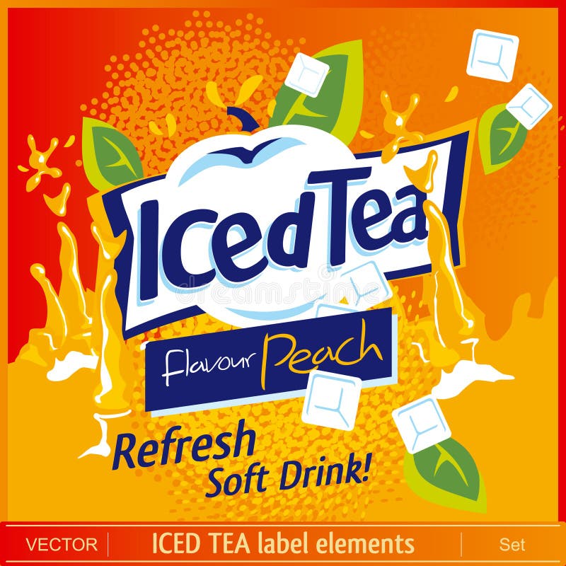 Iced Tea elements set. Iced Tea elements set