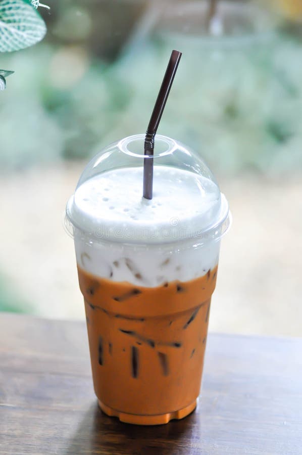 Iced Tea ,milk Tea or Thai Tea Stock Photo Image of iced, foam 153577868