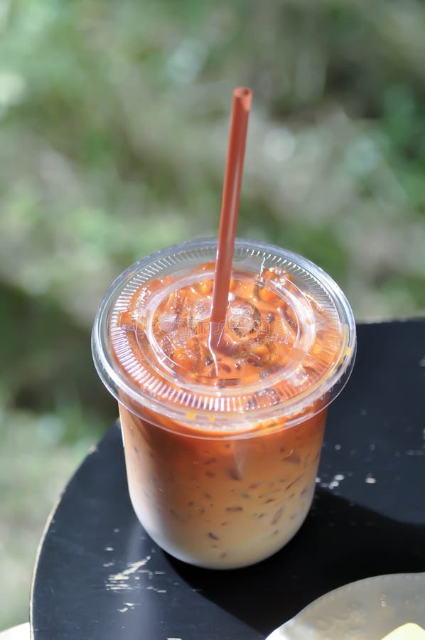 Iced Tea ,milk Tea or Thai Tea Stock Photo Image of style, caffeine