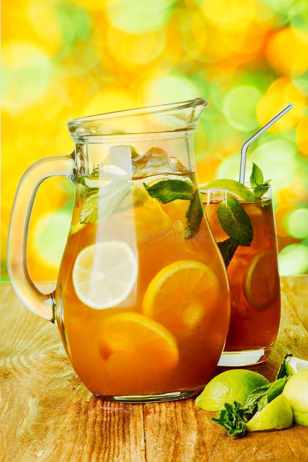 Lemon Ice Tea Pitcher And Glass High-Res Stock Photo - Getty Images