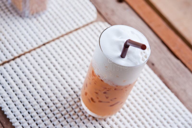 297 Iced Thai Milk Tea Foam Stock Photos Free & RoyaltyFree Stock