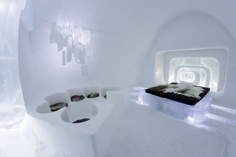 Icehotel en jukkasjarviç suecia foto de archivo libre de regalías Icehotel en jukkasjarviç suecia foto de archivo libre de regalías