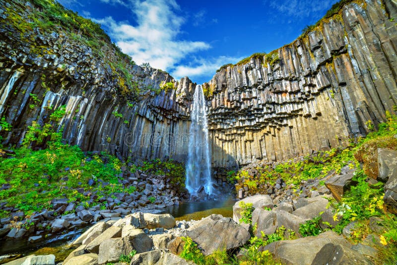 Iceland stock image. Image of foss, black, geometrical - 39785215