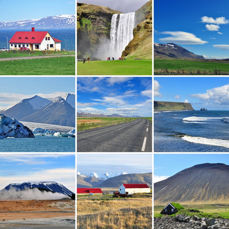 Icelandic landscape - collage