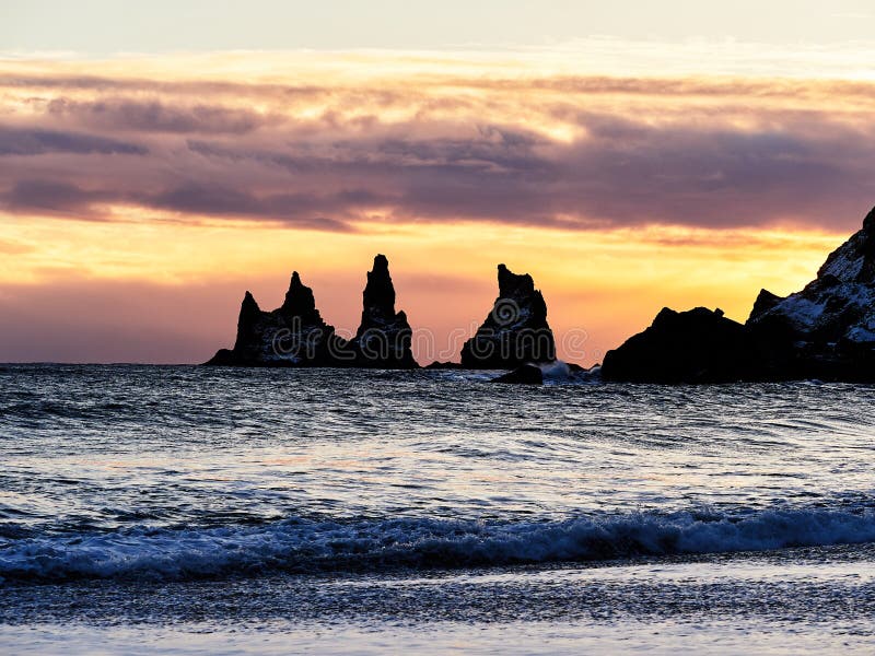 Icelandic Sea Close To the Beach Stock Image - Image of danger, beach ...