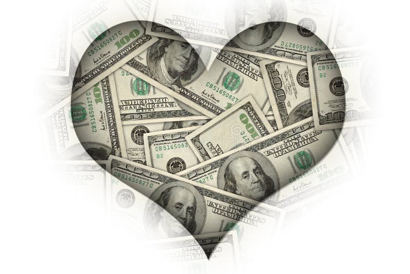 Concept image: I heart money or I love money. Concept image: I heart money or I love money.