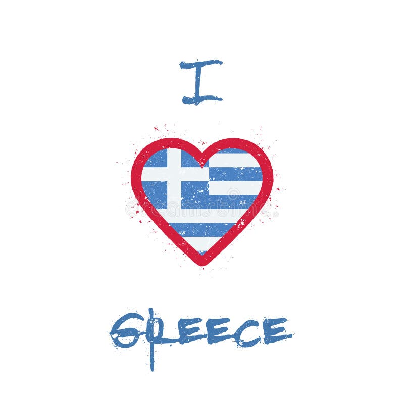 Ich liebe Griechenland-T-Shirt Design stock abbildung Ich liebe Griechenland-T-Shirt Design stock abbildung